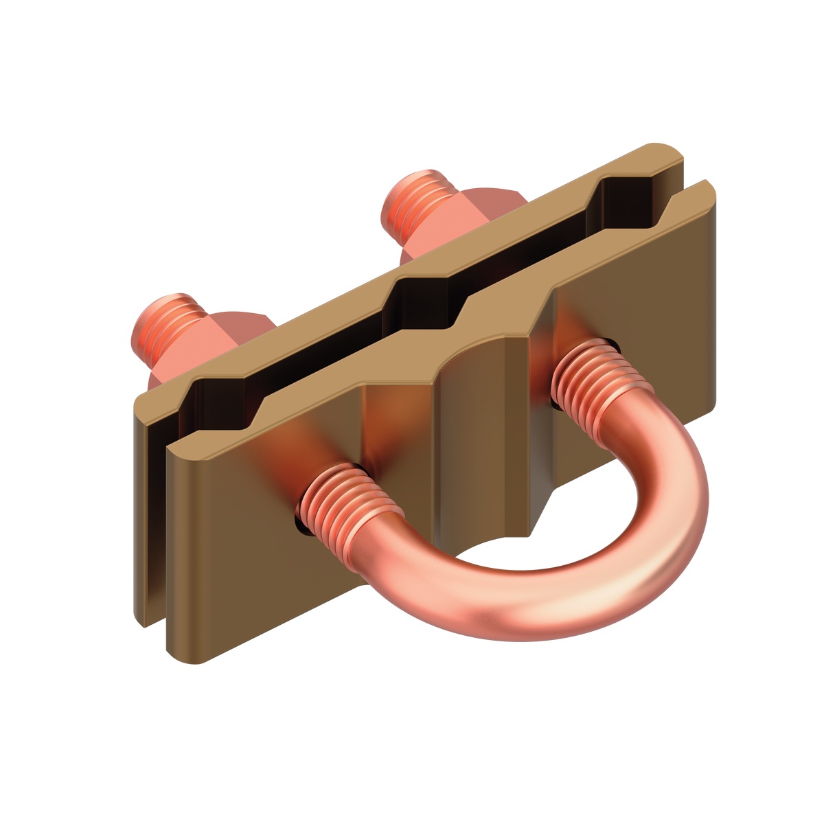 U Bolt Rod to 3 Parallel Cable Clamp